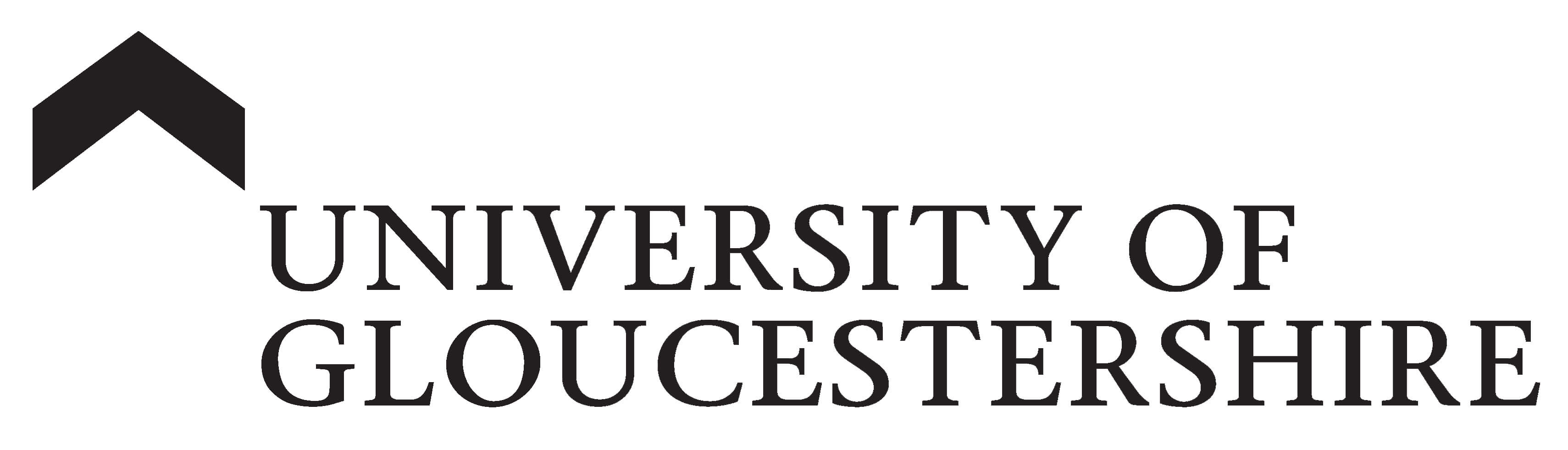 University of Gloucestershire logo on a white background